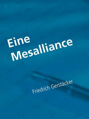 cover image of Eine Mesalliance